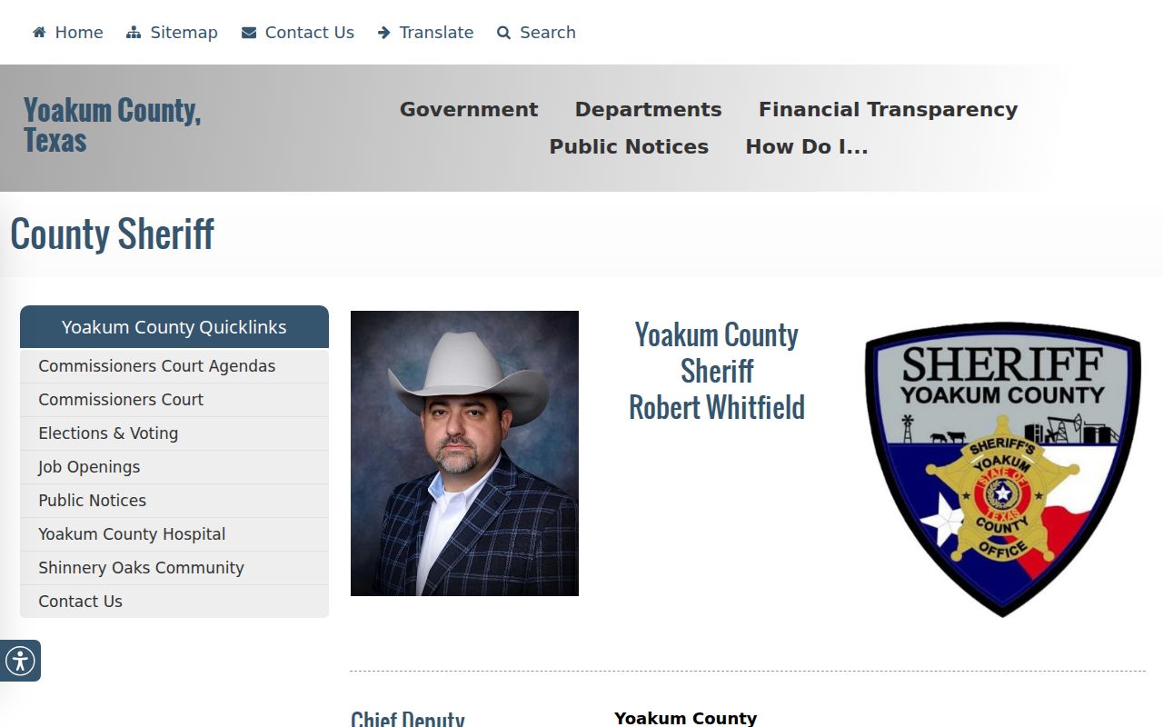 Yoakum County Sheriff source for arrest and booking records