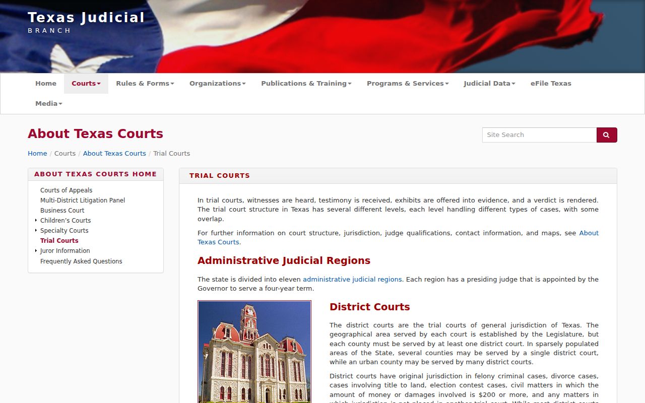 Yoakum County criminal court case guidance from the Texas judiciary